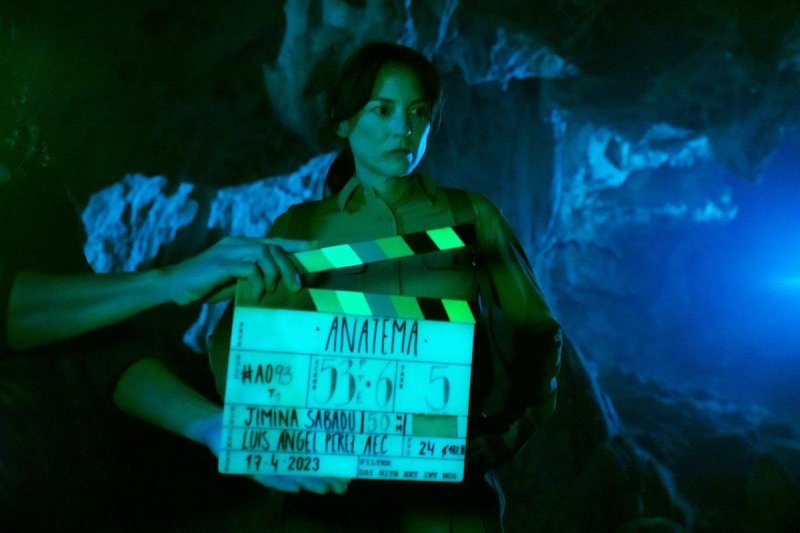 Imagen del rodaje de 'Anatema'
