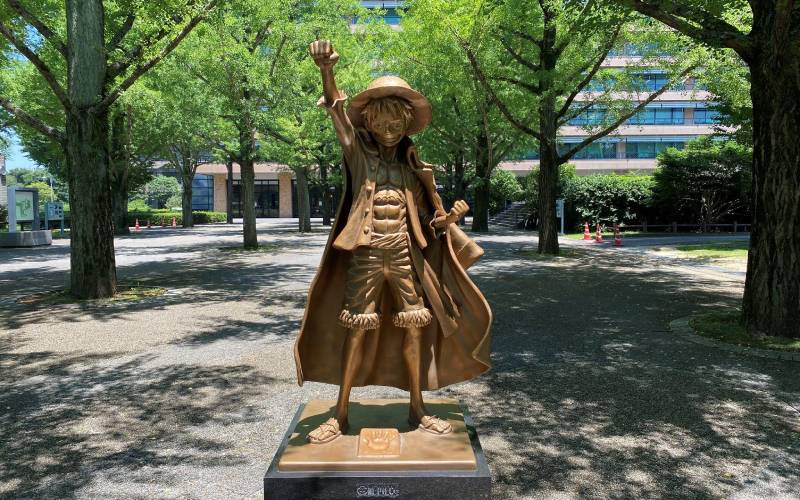 Estatua de Luffy en Kumamoto