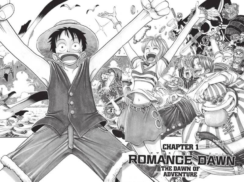 Luffy en el manga, al inicio