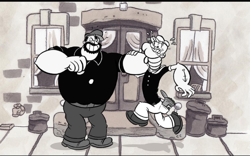 Pelea de Popeye y Bluto